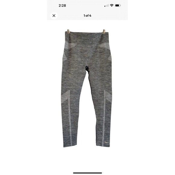Saucony Perfect Waist Heather Gray Leggings Pants Women’s Size Large - Picture 1 of 4